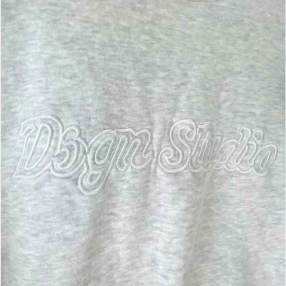 Boohoo Dsgn Studio Embroidered Oversized Sweatshirt Ash Grey Women’s XS - Picture 7 of 10
